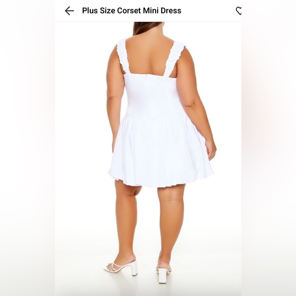 Fit and flare white corset dress size 4x - Picture 2 of 5
